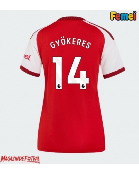 Arsenal Viktor Gyokeres #14 Tricou Fotbal Replică 2026-27 Femei Acasa Arsenal Viktor Gyokeres #14 Tricou Fotbal Replică 2026-27 Femei Acasa